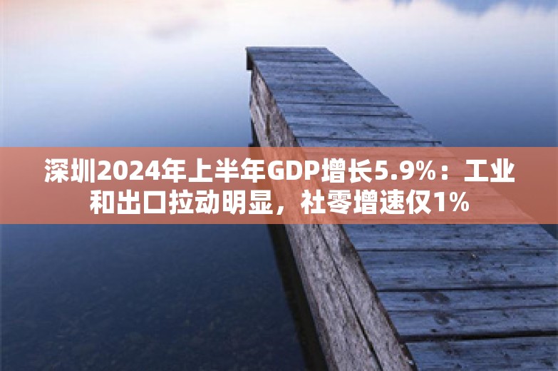 深圳2024年上半年GDP增长5.9%：工业和出口拉动明显，社零增速仅1%