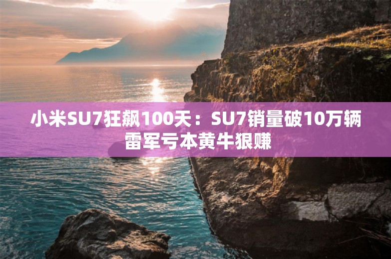 小米SU7狂飙100天：SU7销量破10万辆 雷军亏本黄牛狠赚