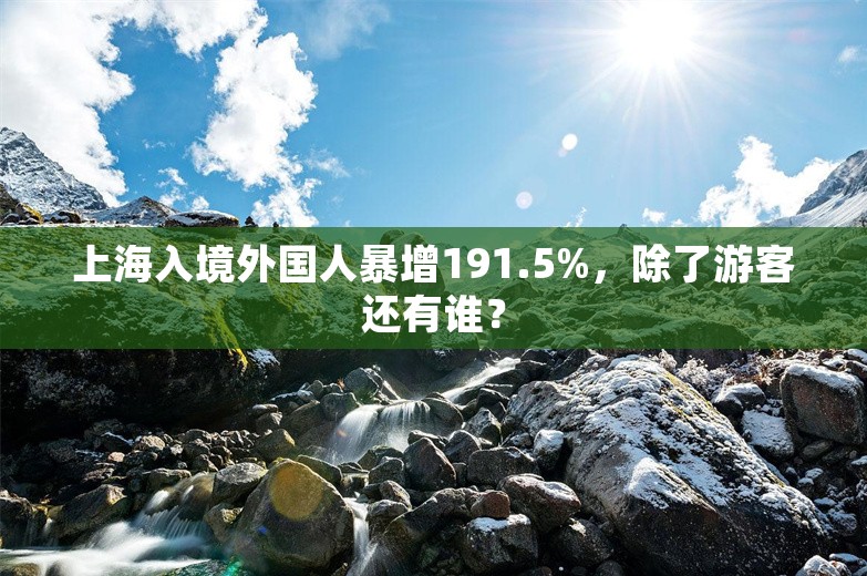 上海入境外国人暴增191.5%，除了游客还有谁？