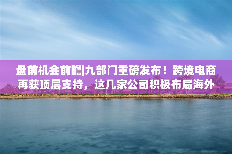 盘前机会前瞻|九部门重磅发布！跨境电商再获顶层支持，这几家公司积极布局海外仓建设，其中一家专门为阿里、希音等平台商家提供出境物流服务（附概念股）