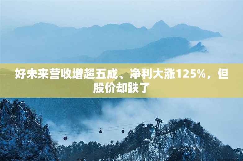 好未来营收增超五成、净利大涨125%，但股价却跌了