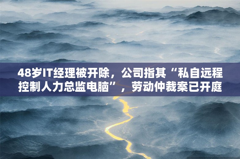 48岁IT经理被开除，公司指其“私自远程控制人力总监电脑”，劳动仲裁案已开庭