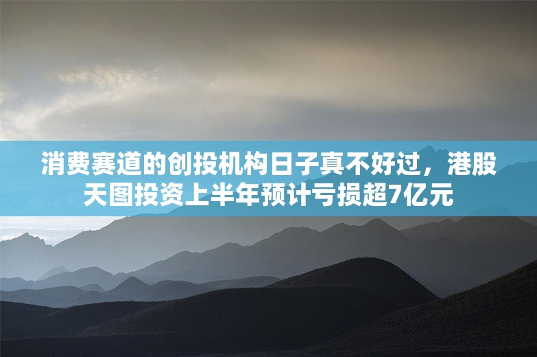 消费赛道的创投机构日子真不好过，港股天图投资上半年预计亏损超7亿元