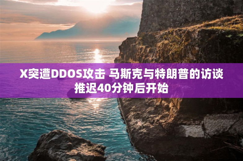 X突遭DDOS攻击 马斯克与特朗普的访谈推迟40分钟后开始