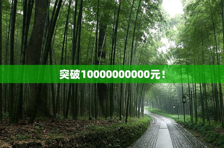 突破10000000000元！