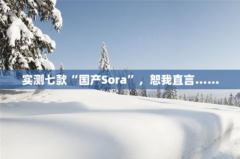 实测七款“国产Sora”，恕我直言……