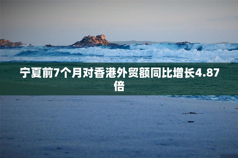 宁夏前7个月对香港外贸额同比增长4.87倍