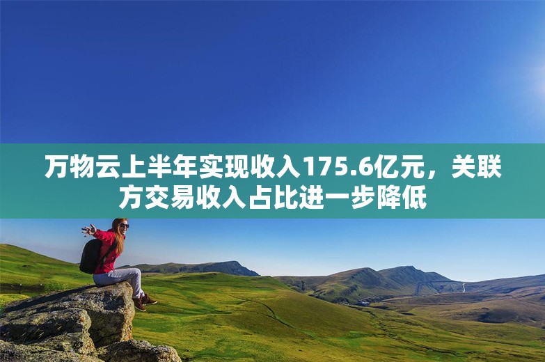 万物云上半年实现收入175.6亿元，关联方交易收入占比进一步降低