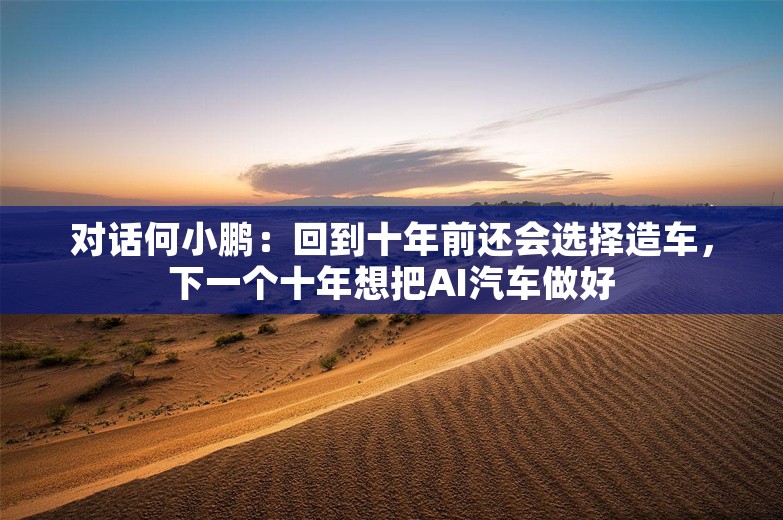 对话何小鹏：回到十年前还会选择造车，下一个十年想把AI汽车做好