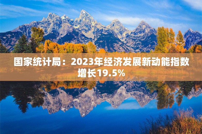 国家统计局：2023年经济发展新动能指数增长19.5%