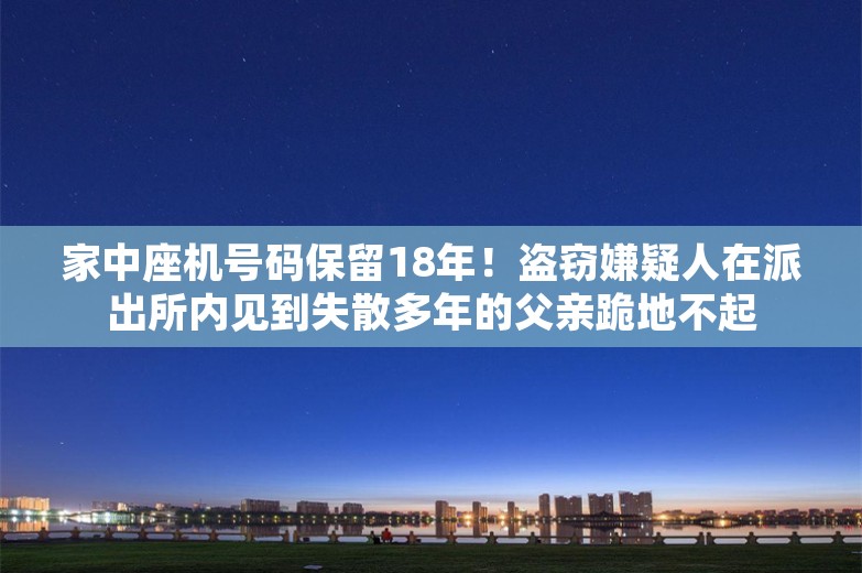 家中座机号码保留18年！盗窃嫌疑人在派出所内见到失散多年的父亲跪地不起