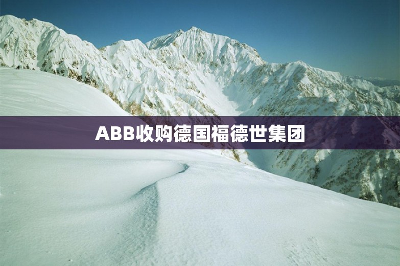 ABB收购德国福德世集团