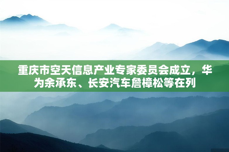 重庆市空天信息产业专家委员会成立，华为余承东、长安汽车詹樟松等在列