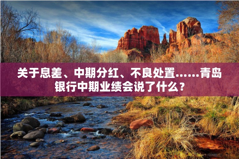 关于息差、中期分红、不良处置……青岛银行中期业绩会说了什么？