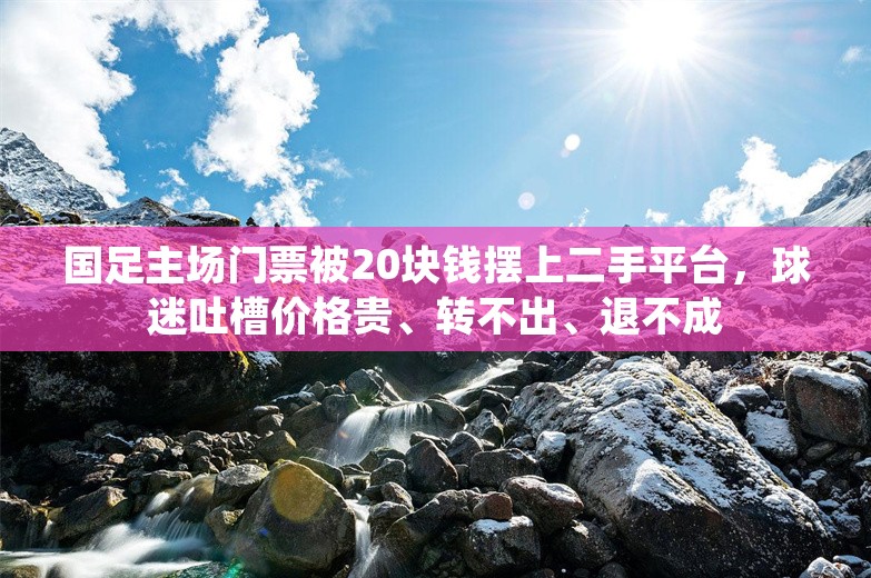 国足主场门票被20块钱摆上二手平台，球迷吐槽价格贵、转不出、退不成