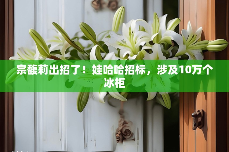 宗馥莉出招了！娃哈哈招标，涉及10万个冰柜