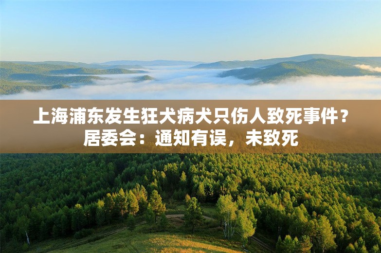 上海浦东发生狂犬病犬只伤人致死事件？居委会：通知有误，未致死