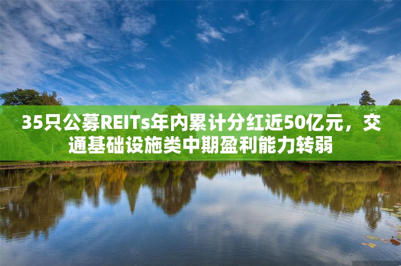 35只公募REITs年内累计分红近50亿元，交通基础设施类中期盈利能力转弱