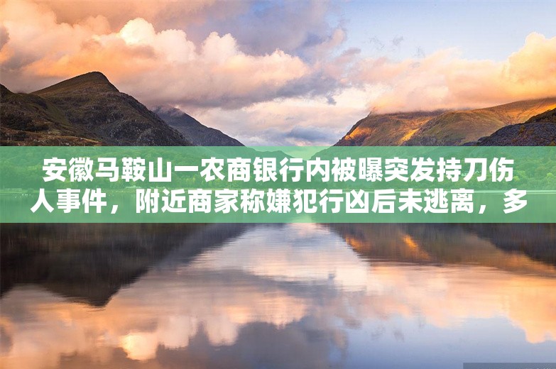 安徽马鞍山一农商银行内被曝突发持刀伤人事件，附近商家称嫌犯行凶后未逃离，多方回应