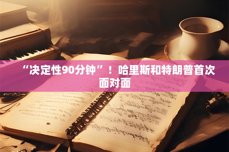 “决定性90分钟”！哈里斯和特朗普首次面对面