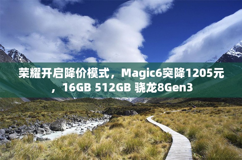 荣耀开启降价模式，Magic6突降1205元，16GB 512GB 骁龙8Gen3