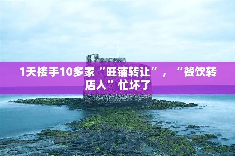 1天接手10多家“旺铺转让”，“餐饮转店人”忙坏了