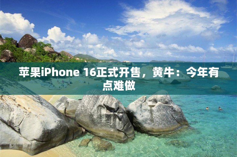 苹果iPhone 16正式开售，黄牛：今年有点难做