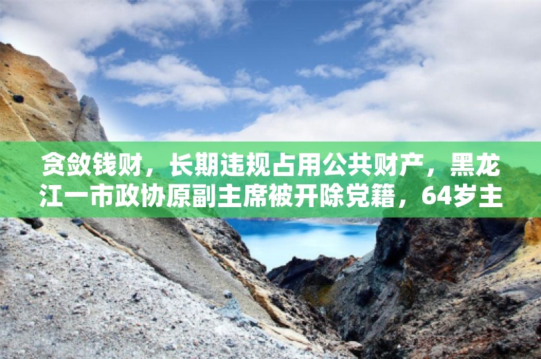 贪敛钱财，长期违规占用公共财产，黑龙江一市政协原副主席被开除党籍，64岁主动投案