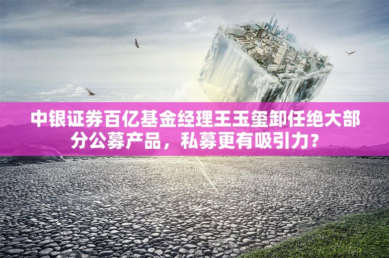 中银证券百亿基金经理王玉玺卸任绝大部分公募产品，私募更有吸引力？