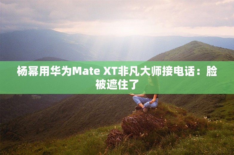 杨幂用华为Mate XT非凡大师接电话：脸被遮住了