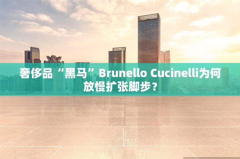 奢侈品“黑马”Brunello Cucinelli为何放慢扩张脚步？