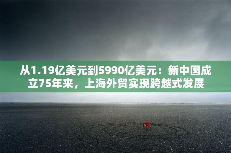 从1.19亿美元到5990亿美元：新中国成立75年来，上海外贸实现跨越式发展