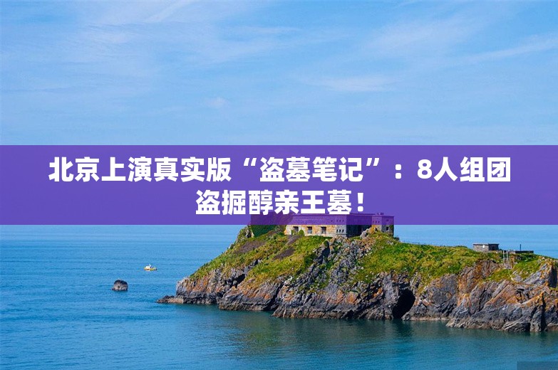 北京上演真实版“盗墓笔记”：8人组团盗掘醇亲王墓！