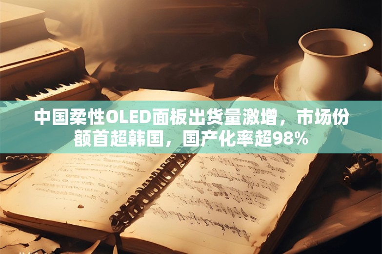 中国柔性OLED面板出货量激增，市场份额首超韩国，国产化率超98%