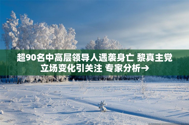 超90名中高层领导人遇袭身亡 黎真主党立场变化引关注 专家分析→