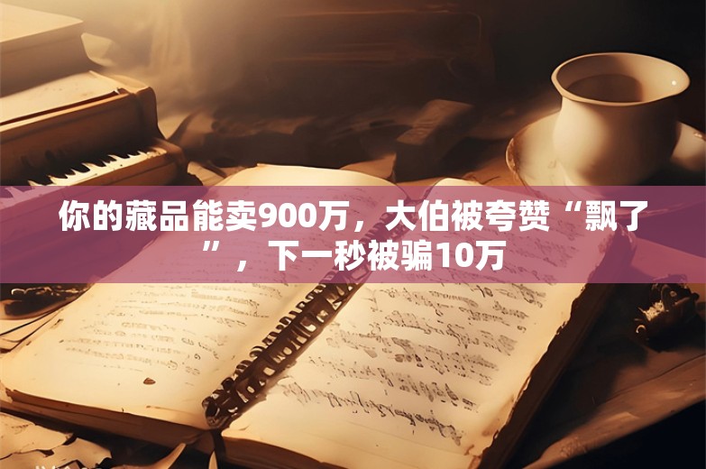 你的藏品能卖900万，大伯被夸赞“飘了”，下一秒被骗10万