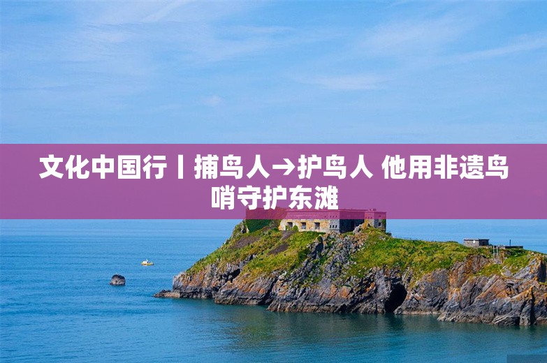 文化中国行丨捕鸟人→护鸟人 他用非遗鸟哨守护东滩