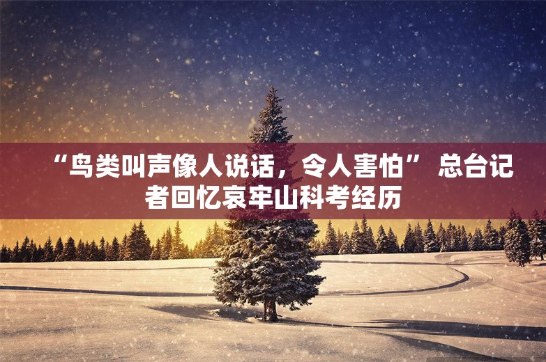 “鸟类叫声像人说话，令人害怕” 总台记者回忆哀牢山科考经历