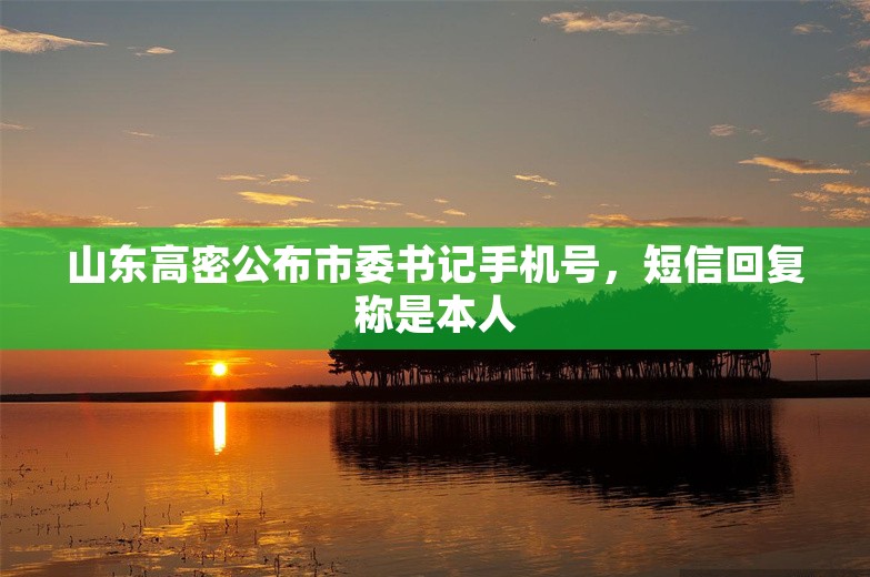 山东高密公布市委书记手机号，短信回复称是本人