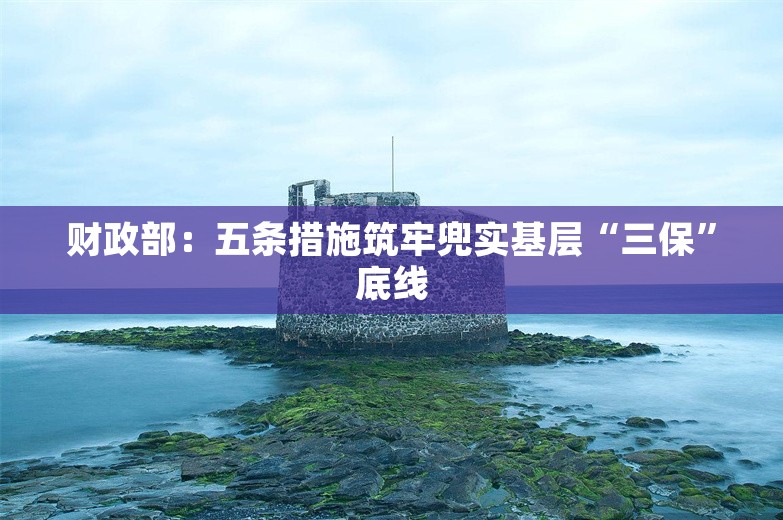 财政部：五条措施筑牢兜实基层“三保”底线