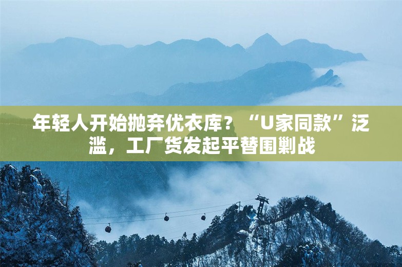 年轻人开始抛弃优衣库？“U家同款”泛滥，工厂货发起平替围剿战