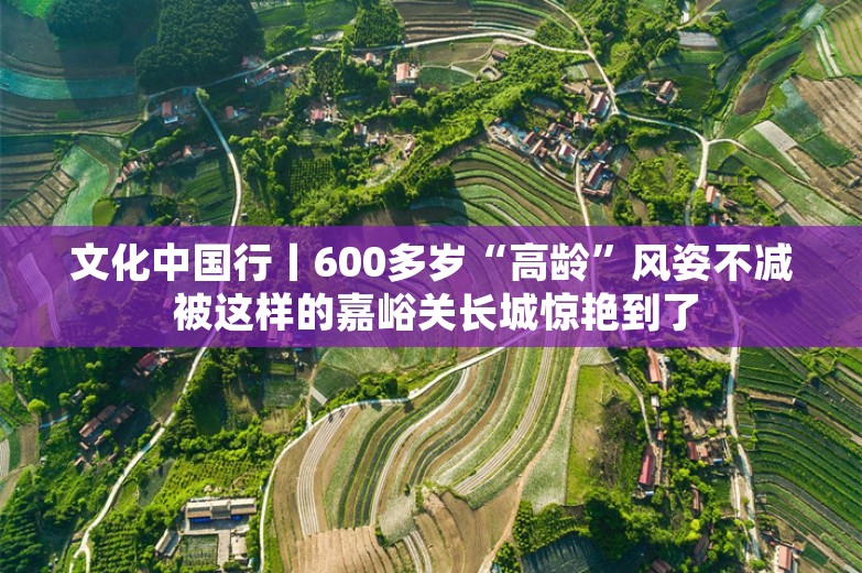 文化中国行丨600多岁“高龄”风姿不减 被这样的嘉峪关长城惊艳到了