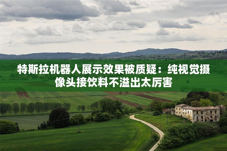 特斯拉机器人展示效果被质疑：纯视觉摄像头接饮料不溢出太厉害