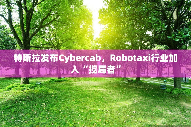 特斯拉发布Cybercab，Robotaxi行业加入“搅局者”