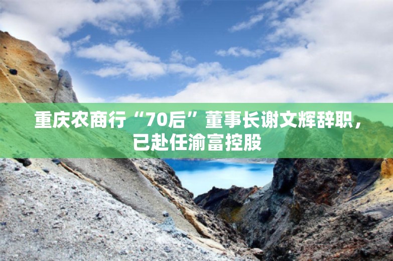 重庆农商行“70后”董事长谢文辉辞职，已赴任渝富控股