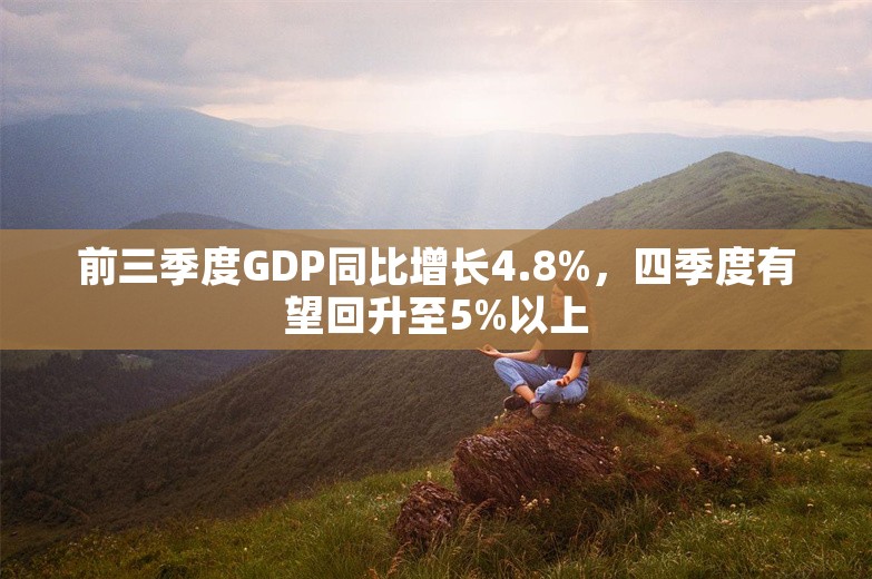 前三季度GDP同比增长4.8%，四季度有望回升至5%以上