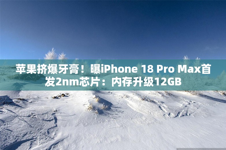 苹果挤爆牙膏！曝iPhone 18 Pro Max首发2nm芯片：内存升级12GB