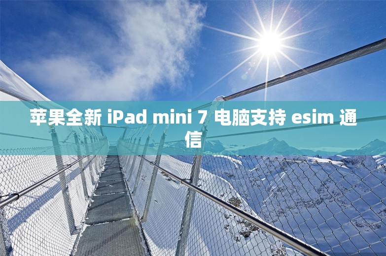 苹果全新 iPad mini 7 电脑支持 esim 通信