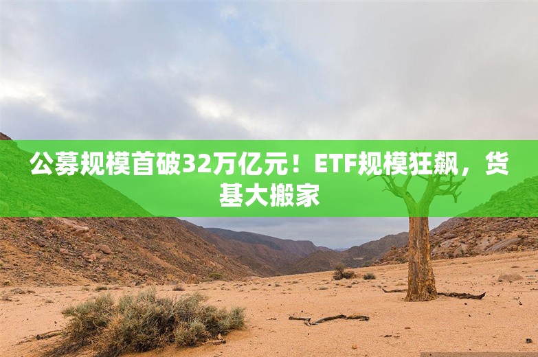 公募规模首破32万亿元！ETF规模狂飙，货基大搬家