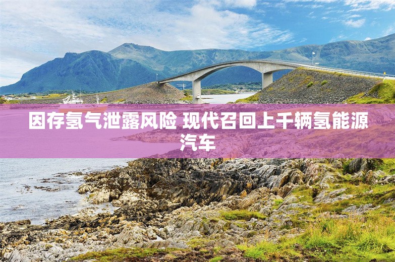 因存氢气泄露风险 现代召回上千辆氢能源汽车